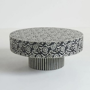 Mesa de centro con incrustaciones de hueso y madre perla india, tamaño personalizado y diseño, mesa de centro con incrustaciones de hueso, mesa con incrustaciones de hueso de lujo - Product Image 3