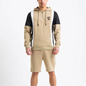 Conjunto de Sudadera con Capucha y Pantalones Cortos Deportivos para Hombre, Diseño de Logotipo Personalizado, Venta al por Mayor - Product Image 1