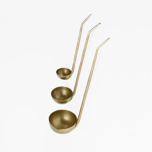 Cuchara de sopa de latón, cucharón personalizado, cuchara, juego de espátula, juego de cocina de latón para cocina, utensilios de latón, cuatro piezas - Product Image 2