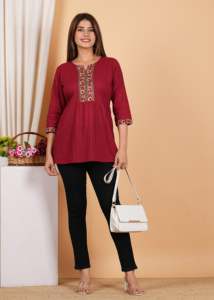 Yash Gallery เสื้อคอกลมแขนสั้นผ้าฝ้ายสำหรับผู้หญิง, เสื้อทรงพอดีตัวยาวถึงข้อเท้าลายดอกไม้เป็นมิตรต่อสิ่งแวดล้อมชุดเดียวลำลอง - Product Image 4