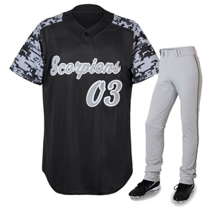 Ensembles de vêtements de sport de baseball pour adultes les plus vendus, personnalisables, respirants, col en V, maillot en maille 100 % polyester à demi-manches, sublimation - Product Image 5