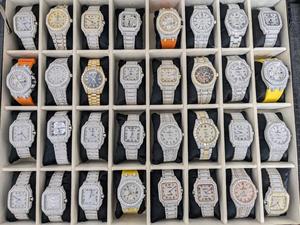 Moissanite Diamond Luxury Quartz Sport <b>Watch</b> Stainless Steel Band Classic Fashion Men's <b>Watch</b> Bulk Supply - Product Image 6