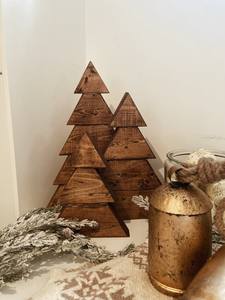Arbre de Noël écologique fait à la main, décoration artisanale, cadeau, arbre en bois décoratif en cerisier, un arbre pour toutes les saisons - Product Image 2