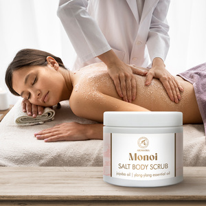 Exfoliante Corporal de Sal Marina con Aceite de Monoi, Aceites Esenciales de Jojoba y Ylang-Ylang, Hidratante, Exfoliante, Orgánico, Cruelty-Free, para Todo Tipo de Piel - Product Image 4