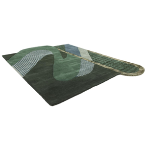 Tapis de prière de luxe en soie et laine touffeté à la main de grande taille nouveauté ensembles de tapis au design floral personnalisé pour la maison hôtel moderne - Product Image 5