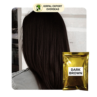 Poudre de teinture capillaire semi-permanente à base de plantes Arshia Henna sans ammoniaque, brun foncé, henné indien de Sojat, aluminium de haute qualité