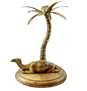 Estatuilla decorativa de camello artesanal antiguo Artware antiguo decoración del hogar estatua de Animal camello latón macizo acabado pulido - Product Image 1