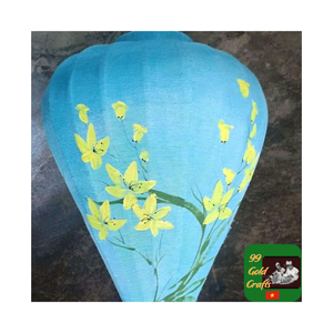 Linterna de seda de bambú tradicional para colgar al aire libre, linternas de tela Hoi an coloridas para decoración de restaurante de fiesta de boda - Product Image 1