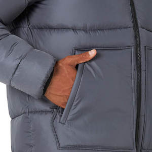 Chaqueta de Invierno Acolchada para Hombre, Chaqueta de Estilo Moderno con Relleno, Cuello Alto de Lona Gruesa, Cierre de Cremallera, Cálida, Transpirable y de Secado Rápido - Product Image 5