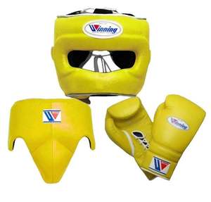 Ensemble de boxe personnalisé en cuir véritable, respirant, durable, protège-aine Winning, gants de sparring, protège-tête, couleur préférée des hommes - Product Image 2