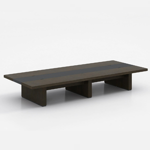 Grande table de réunion rectangulaire pour bureau avec prises de courant - Product Image 4