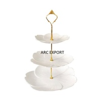 Support à gâteau unique blanc à 3 étages, décoration design, élégant, moderne, unique, fantaisie, décoration, dernier modèle, nouveau, vente en gros, table de mariage