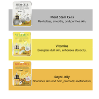 Masques en feuille pour le visage Malie Korea Made Rice Aloe Vera Vitamine C aux herbes hydratantes et nourrissantes, parfum lavande, emballés individuellement, format voyage