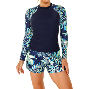 High Quality Women's Compression Rash Guard Workout Shirt Breathable Quick Dry Light-Weight Slim Fit Digital <b>Print</b> Solid Color - Product Image 1