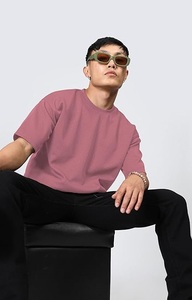 Camiseta de color sólido de peso pesado personalizada de talla grande para hombre 100% algodón en blanco liso hombro caído cuello redondo Camiseta de gran tamaño transpirable - Product Image 6