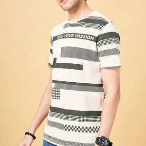 Camisetas informales para hombre, camisetas informales transpirables de alta calidad directas de fábrica con diseño impreso sólido ajustado nuevo servicio OEM - Product Image 3