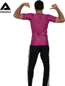 New Arrival <b>Custom</b> <b>Compression</b> <b>Shirts</b> Adults Sublimation Breathable Quick Dry Rash Guard OEM <b>Design</b> Logo Men's Low Price Amano - Product Image 2