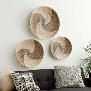 Artículo de decoración colgante, placa de algas marinas, decoración colgante de pared, cesta hecha a mano, arte de pared para decoración Interior del hogar - Product Image 3