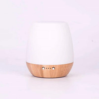 Machine de diffuseur d'aromathérapie en verre blanc à Base de bambou ultrasonique de 180ml