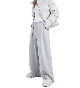 Ropa informal suelta, pantalones de chándal ligeros, pantalones holgados de cintura alta, de gran tamaño, 100% de algodón, Unisex, pierna ancha, a prueba de viento - Product Image 1