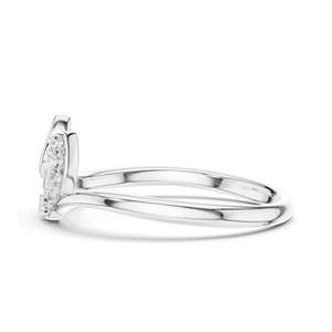Anillo de Diamante Cultivado en Laboratorio de 0.075 CT para Mujer con Diseño de Hoja Trenzada, Claridad VVS-VS EF, Oro de 18KT, 14KT, 10KT y Plata 925 - Product Image 6