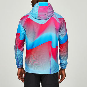 Chaqueta de concha suave personalizada para hombre, chándal cortavientos, ropa negra, talla informal, chándal cortavientos impermeable liso para hombre - Product Image 3