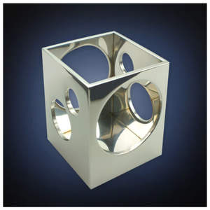 Portavelas de acero inoxidable Portavelas votivo de acero Escritorio Arte moderno Portavelas de té de acero inoxidable - Product Image 5