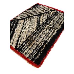 Alfombra de Lana Anudada a Mano Zuri Paem-672, Gris y Negra con Estampado Abstracto de Animales, para Sala de Estar o Pasillo, Rectangular, Nuevo Modelo - Product Image 2