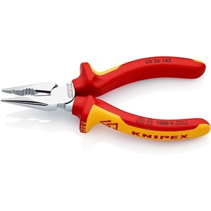 Pince à bec effilé combinée KNIPEX certifiée VDE 145 mm avec poignées multi-composants chromées pour la pêche - Product Image 4