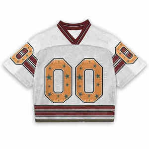 Uniforme de fútbol americano personalizado de calidad superior, camisetas de malla transpirables que absorben el sudor para hombres, mujeres y niños, mangas cortas - Product Image 5