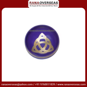 Meilleure offre Bol sonore en laiton Triquetra en violet pour la guérison énergétique, la pleine conscience, la méditation, la relaxation au meilleur prix - Product Image 6