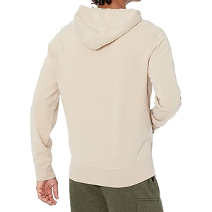 Diseño personalizado de los hombres 100% de algodón pesado de peso completo con cremallera Sudadera con capucha de lana gruesa de manga larga de invierno sólido estampado liso teñido con capucha - Product Image 2