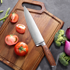 ชุดช้อนส้อมมีดโอเอ็มแบบปรับแต่งได้มีดเชฟคมพิเศษมีดลายใบมีดไม้ - Product Image 3