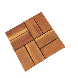 Azulejos de cubierta entrelazados de madera maciza a prueba de agua de diseño contemporáneo, baldosas antideslizantes de fácil instalación para interiores y exteriores - Product Image 3