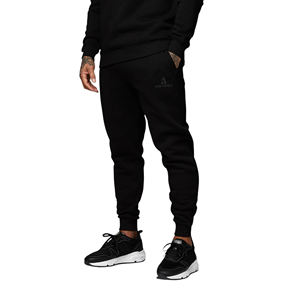 Conjunto de chándal con capucha negra de algodón para hombre, precio al por mayor, cómodo conjunto de dos piezas para correr para ropa informal y moda callejera - Product Image 3