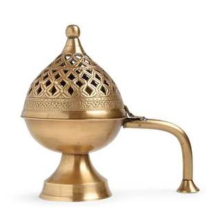 Quemador de incienso elegante de latón de alta calidad, accesorios de Iglesia de Metal de bajo precio con decoración de mesa de madera de agar - Product Image 1