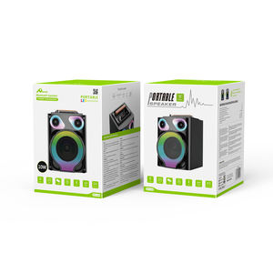 HAUT-PARLEUR SANS FIL 10W Portable avec Type-C BT/USB/TF/FM/AUX/TWS ABS-1406 10W AVEC LUMIÈRE LED 180*205*254MM - Product Image 2