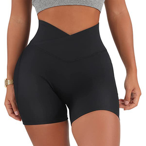 Short de compression pour femmes, logo personnalisé, taille en coton, fitness chaud, séchage rapide - Product Image 6