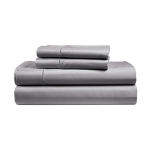 Ensemble de draps de lit Queen en coton 100% de luxe avec motif rayé pour la maison et l'hôtel, confortable et doux, ensemble de draps de lit 4 pièces - Product Image 6