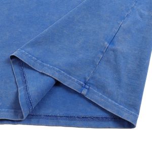 Camiseta de gran tamaño de punto de algodón 100% para hombre, camiseta lavada con ácido Vintage de peso pesado 180 GSM, ropa de calle con impresión de transferencia de calor personalizada - Product Image 5