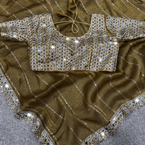 Collection de saris en soie lourde de créateur tendance Vêtements indiens et pakistanais de style Bollywood élégants pour mariages et fêtes - Product Image 1