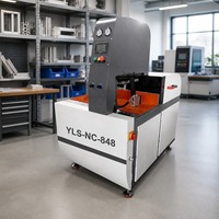 Machine de découpe d'aluminium semi-automatique YLS-NC-848, scie de précision 600 mm pour le traitement des profilés en aluminium, des fenêtres et des portes