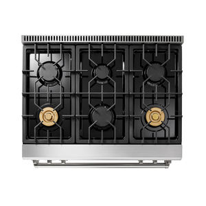 Forno a <span class=keywords><strong>Gas</strong></span> Indipendente Hyxion in Acciaio Inox da <span class=keywords><strong>36</strong></span> Pollici con 6 Bruciatori, Display LCD e Pannello Touch per Uso Domestico - Product Image 6