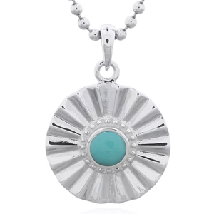 Sun Beam Green Stone 925 Silver Fine Estilo religioso Colgante y encanto de Tailandia Mayorista Bisel Ajuste Inlay Technology - Product Image 1
