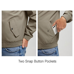 Professional Factory Made Men's Hooded <b>Waterproof</b> Eco-Friendly Bomber <b>Jackets</b> Fashionable <b>Light</b> Weight Canvas <b>Jacket</b> Custom - Product Image 5