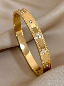 Pulsera DE BODA chapada en oro de lujo para mujer exquisito patrón de la suerte brazaletes de moda para novia brazaletes grandes joyería - Product Image 4