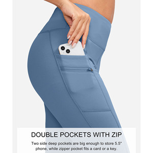 Nuevas mallas de hilo sólido sin costuras para mujer, mallas acanaladas para Fitness, mallas de cintura alta para el trasero para mujer, pantalones de entrenamiento para correr y Yoga - Product Image 5