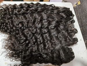 Extensions de cheveux bouclés en mèches doubles, alignées sur les cuticules, 100% Remy vierges, provenant d'un seul donneur, directement d'Inde, vente en gros - Product Image 2