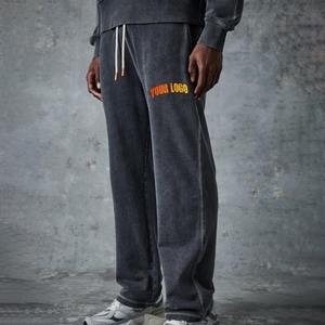 Pantalones Deportivos de Cintura Alta para Hombre, Ropa de Invierno ODM, de Algodón, Antiexposición, con Pliegues, Cintura con Cordón Ajustable - Product Image 1