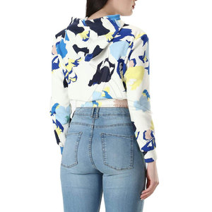 Sweats à capuche courts personnalisés pour l'hiver, en coton et polyester, respirants, sublimation de haute qualité pour femmes - Product Image 5